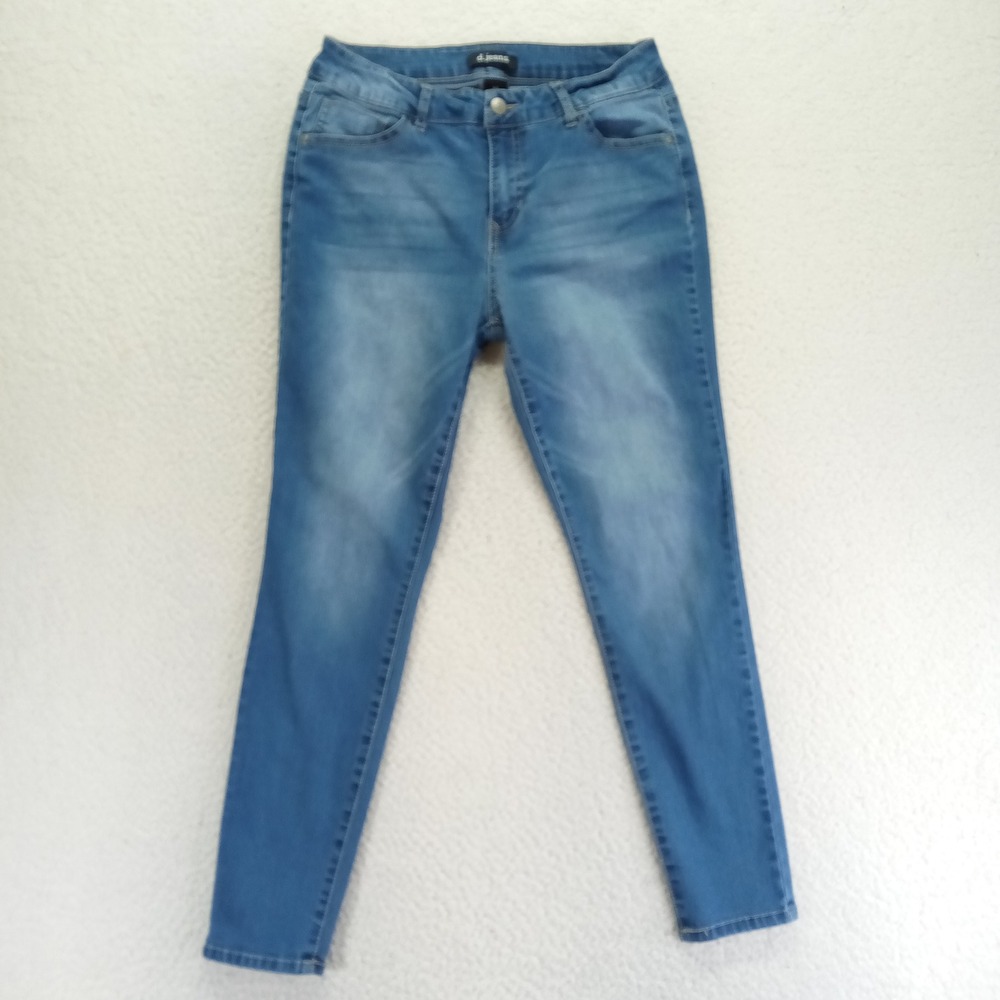d.jeans Womens 8P Medium Wash‎ Skinny Jeans Petite Mid Rise Stretch Denim